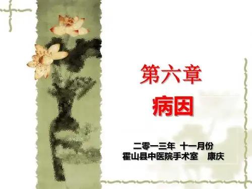 《中医基础理论》病因