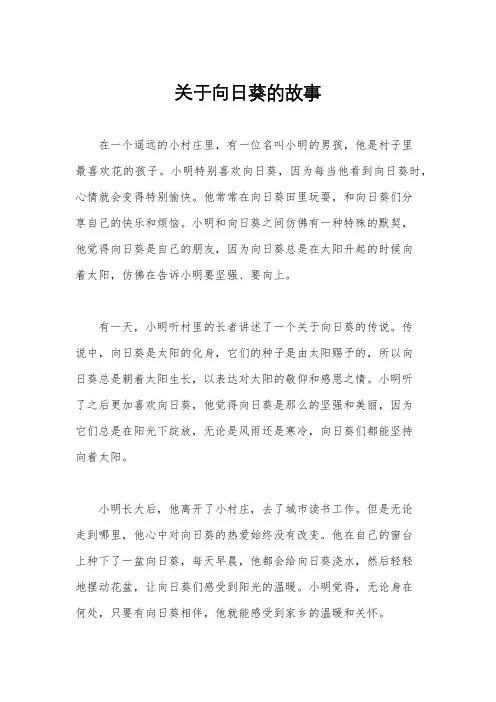 关于向日葵的故事