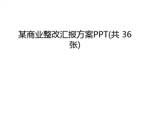 某商业整改汇报方案PPT(共 36张)只是分享