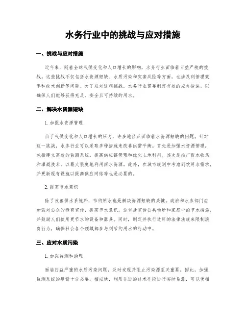 水务行业中的挑战与应对措施 (3)