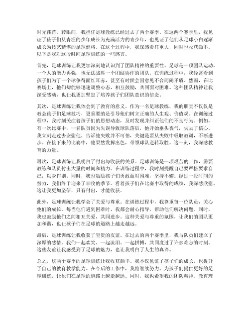 教师足球训练感言
