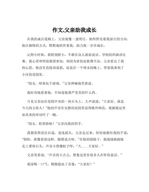 作文,父亲助我成长