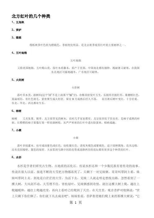 054309_北方常用园林观赏植物名称与图片介绍精品文档9页