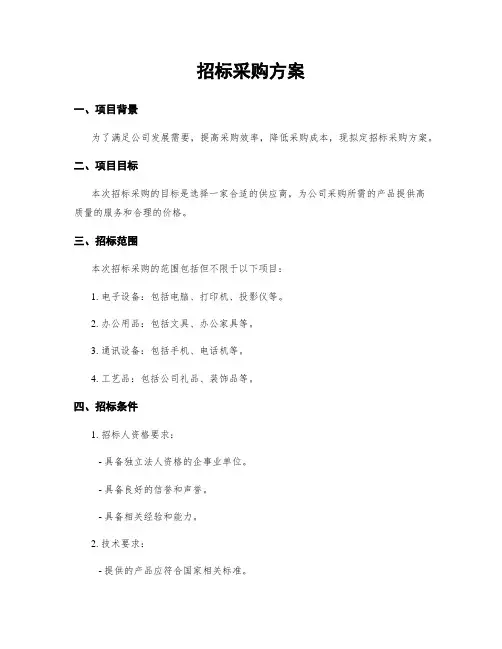 招标采购方案