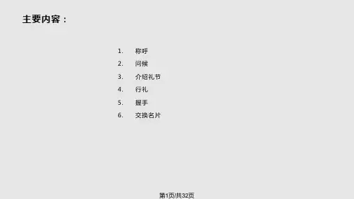 日常交际礼仪PPT课件
