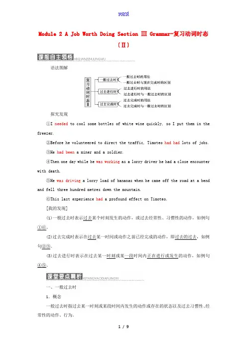 高中英语 Module 2 A Job Worth Doing Section Ⅲ Grammar-