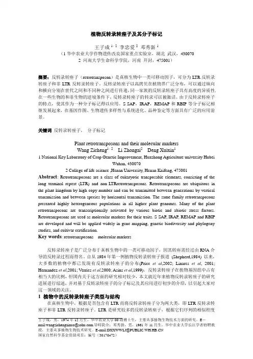 植物反转录转座子及其分子标记