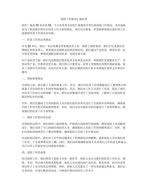 迎检工作情况汇报扶贫