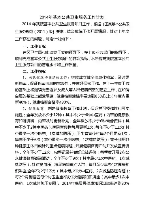 2014工作计划