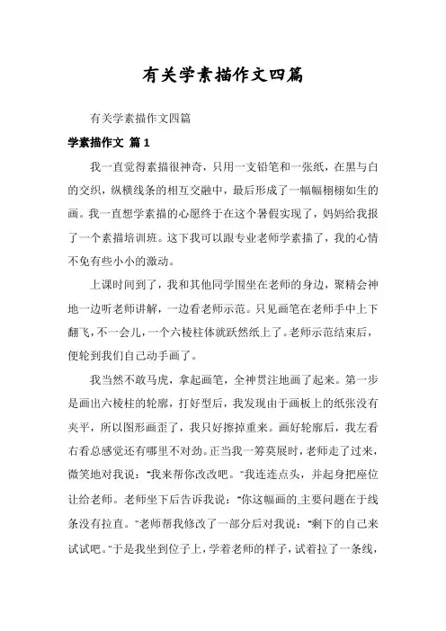 有关学素描作文四篇