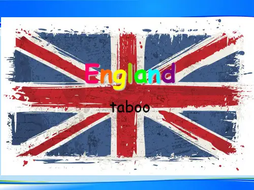 British Manners(英国礼仪介绍)Taboo 16PPT
