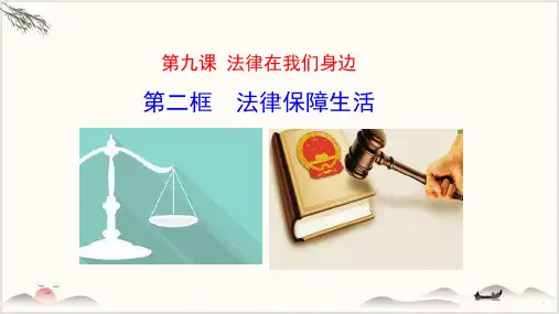 人教版道德与法治七年级下法律保障生活课件(共21张PPT)