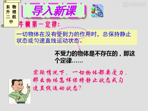 人教版八年级物理下册《8.2.二力平衡》课件