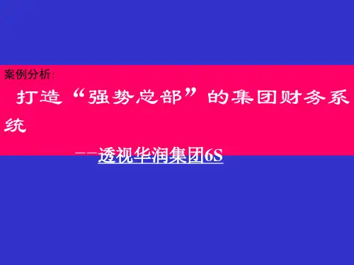 华润集团经营管理6S模式