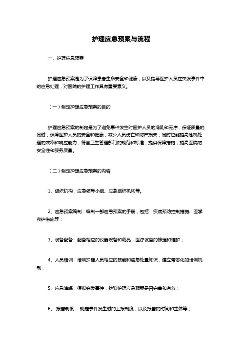 护理应急预案与流程