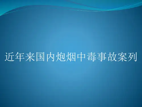 炮烟中毒案列演示文稿