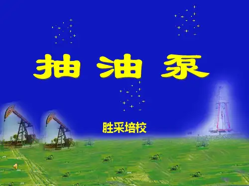 抽油泵及抽油杆
