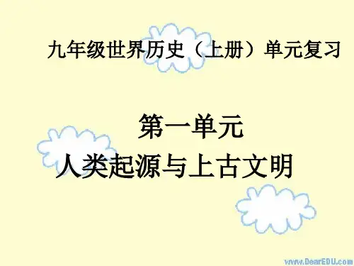 【初中历史】人类起源与上古文明PPT课件