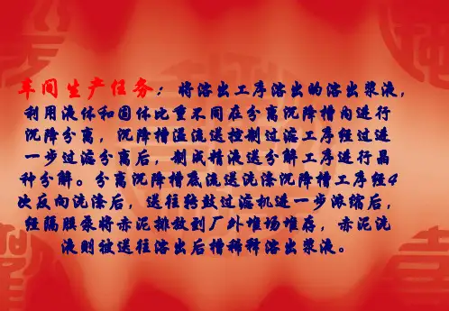 精选氧化铝沉降工艺流程