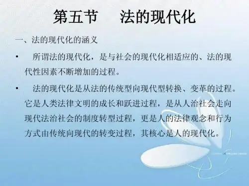 第五节 法的现代化