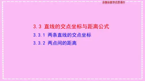 直线的交点坐标与距离公式课件PPT