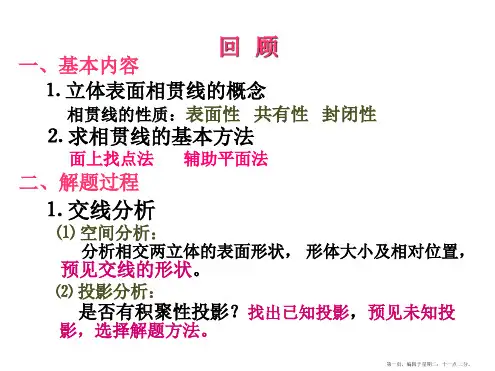 立体的投影4习题课