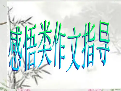作文-中考感悟类作文指导ppt优秀PPT
