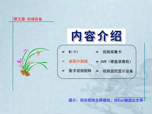 网络视频监控后端设备2画面分割器课件