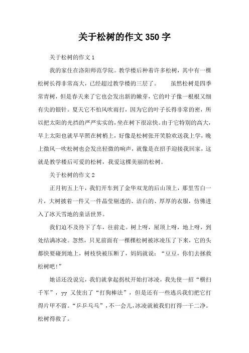 关于松树的作文350字