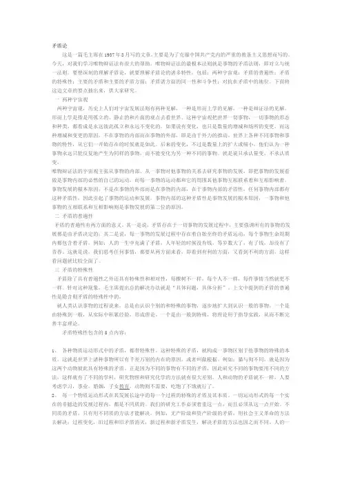 马原中的矛盾