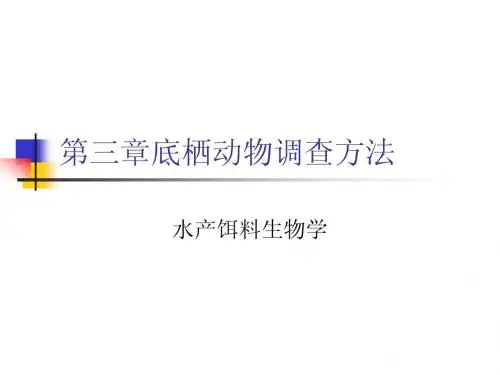 第三章底栖动物调查方法