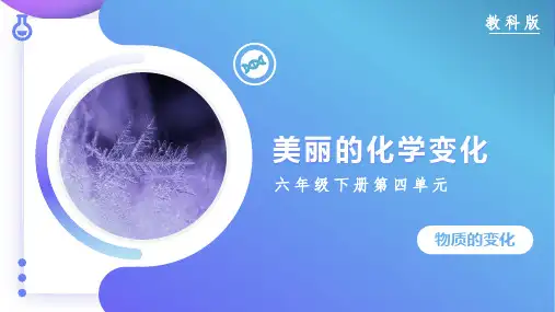教科版六年级科学下册《美丽的化学变化》PPT课件,共13页
