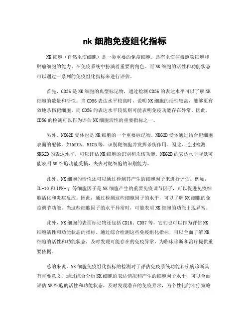 nk细胞免疫组化指标
