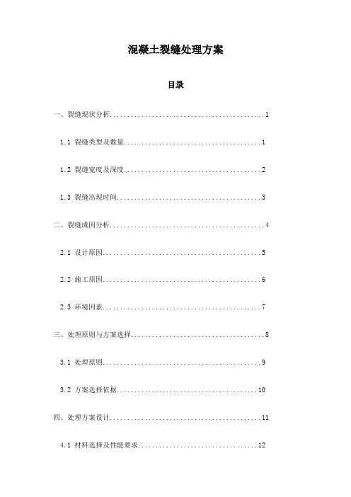 混凝土裂缝处理方案