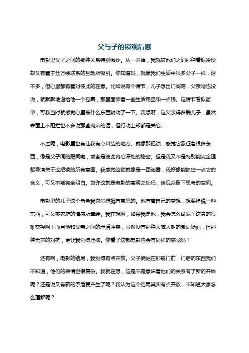父与子的锁观后感