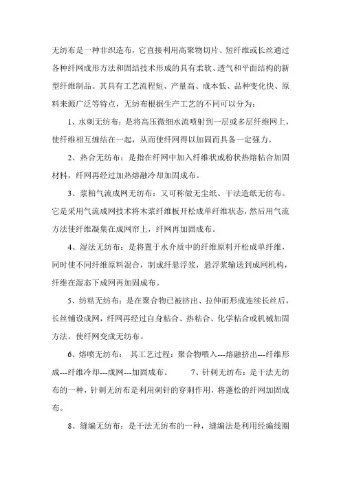 无纺布相关知识