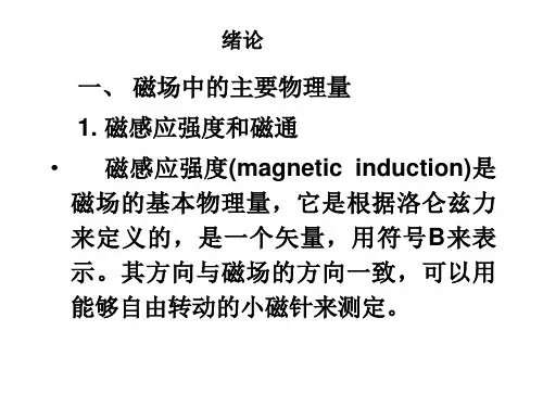 磁场中的主要物理量.