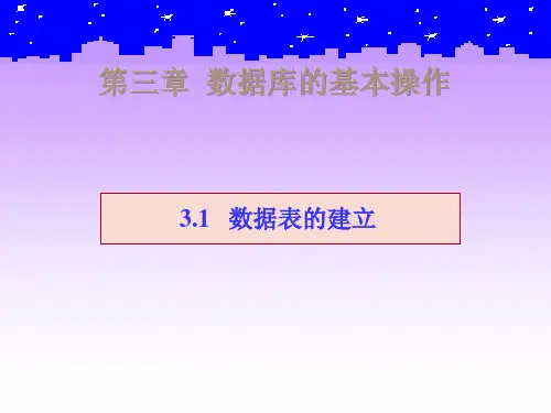 第3章 数据库的基本操作(1)