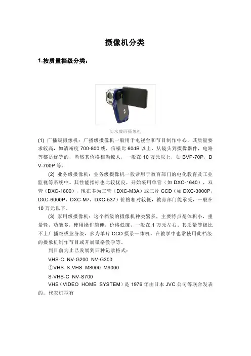 摄像机分类