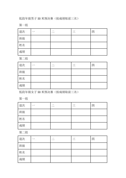 运动会编排