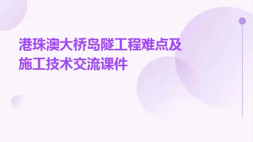 港珠澳大桥岛隧工程难点及施工技术交流课件