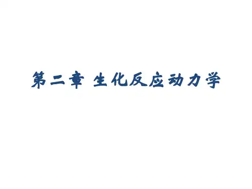 第二章 生化反应动力学