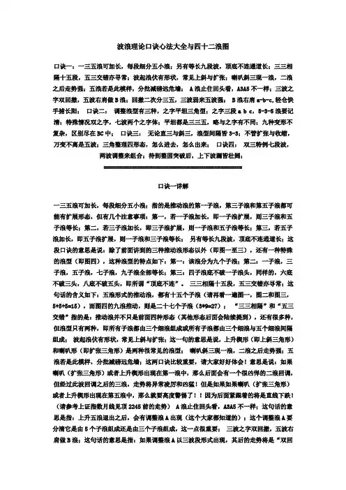 波浪理论口诀心法大全与四十二浪图