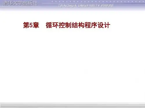 [计算机软件及应用]第5章-循环控制