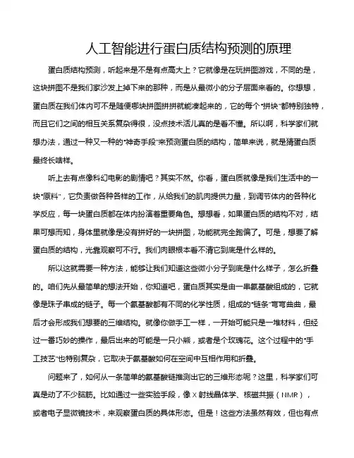 人工智能进行蛋白质结构预测的原理