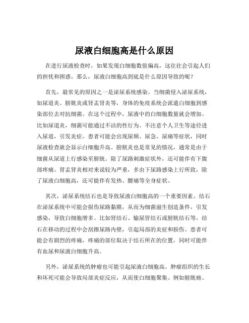 尿液白细胞高是什么原因