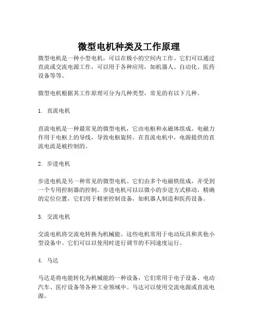 微型电机种类及工作原理