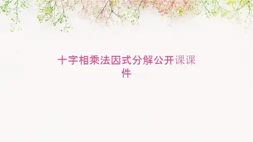 十字相乘法因式分解公开课课件
