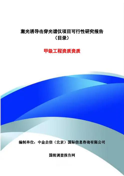 激光诱导击穿光谱仪项目可行性研究报告(目录)