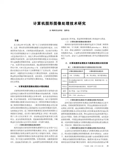 计算机图形图像处理技术研究